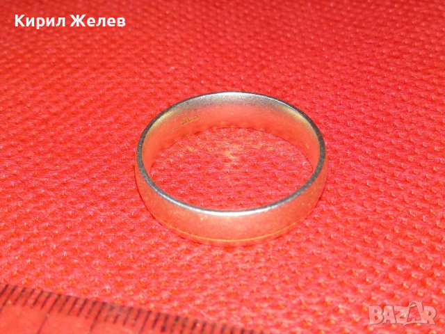 СТИЛЕН МАРКОВ СРЕБЪРЕН ПРЪСТЕН ХАЛКА СРЕБРО 925 ПРОБА МАЙСТОРСКА ВИНТИДЖ ИЗРАБОТКА 43785, снимка 8 - Пръстени - 44613187