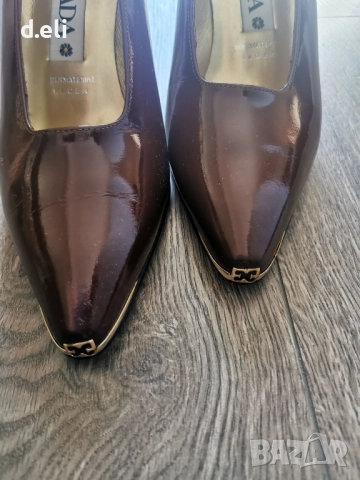 Ново!  ESCADA Original Size 38.5  100% Кожа Луксозни обувки, снимка 4 - Дамски елегантни обувки - 51728929