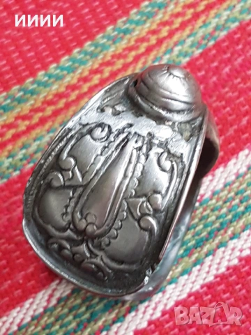 Сребърна гривна рогатка , снимка 3 - Антикварни и старинни предмети - 53694981
