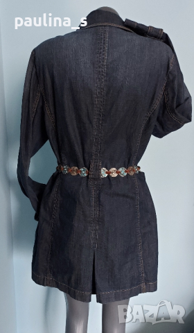 Марков дънков тренч / манто / голям размер "Esprit" , снимка 10 - Палта, манта - 44773641