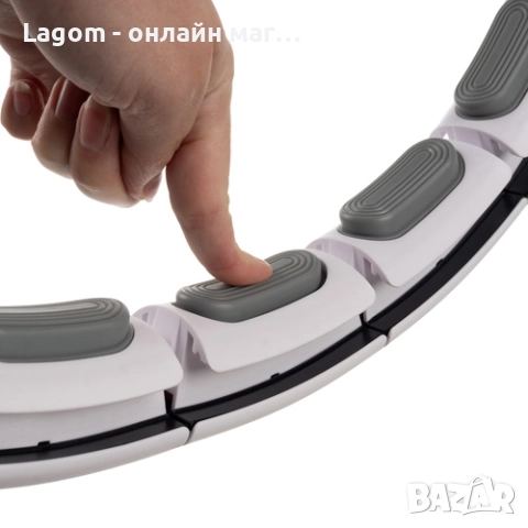 Смарт обръч за отслабване с тежест Trizand с LCD дисплей за изгорени калории, брой завъртания, снимка 7 - Фитнес уреди - 52562627