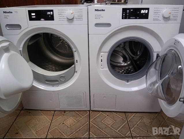 Комплект пералня и сушилня с термопомпа Миеле Miele Т1 и W1 Made in Germany 2 години Гаранция!, снимка 4 - Перални - 53265646