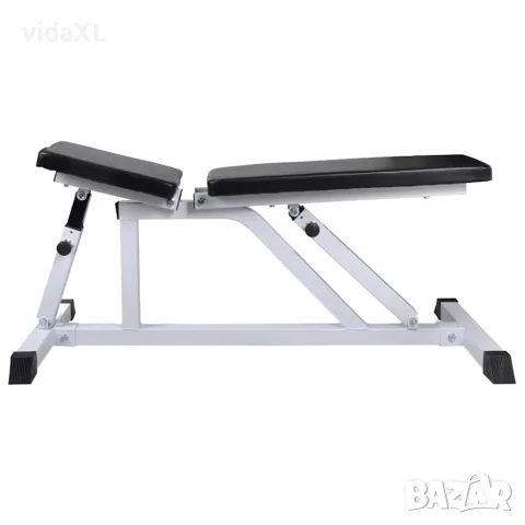 vidaXL Комплект лежанка с щанга и дъмбели, 60,5 кг, снимка 3 - Спортна екипировка - 56146399