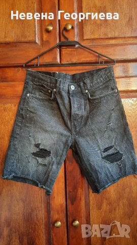 Мъжки къси дънкови панталони , снимка 1 - Къси панталони - 41983520