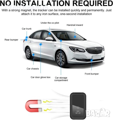Мини GPS тракер GF-22, GPS, GSM, LBS и WIFI, снимка 11 - Друга електроника - 42353407