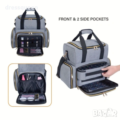 4639 органайзер за ноктопластика: Съхранение на 80 лака, UV/LED лампа и аксесоари, снимка 5 - Други - 53653944