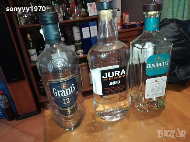 JURA/BUSHMILLS/GRANTS ПРАЗНИ ШИШЕТА 0812221048, снимка 2 - Колекции - 38941084