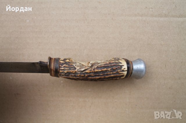 Немски ловен нож ''Doppelren Solingen'', снимка 6 - Антикварни и старинни предмети - 42611862