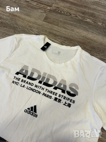 Оригинална мъжка тениска Adidas "The Brand With Three Stripes" размер Л, снимка 3 - Тениски - 53859876