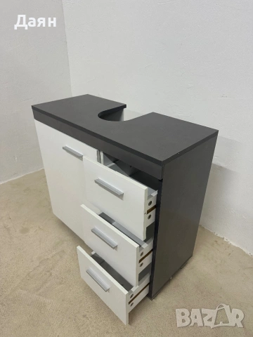 Шкаф за баня за мивка VASAGLE, МДФ, снимка 4 - Шкафове - 53468693