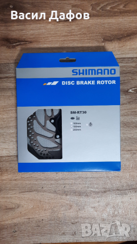 НОВИ Shimano ротор SM-RT30 180mm Спирачка задна с лост Alvio BR-T4000, снимка 2 - Части за велосипеди - 44740575