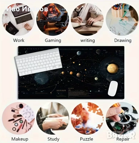 Голяма геймърска подложка за мишка, снимка 5 - Аксесоари - 53558788