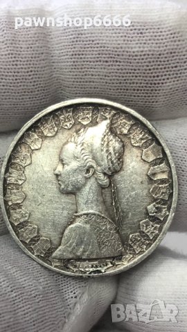 Сребърна монета Италия 500 лири,1961, снимка 2 - Нумизматика и бонистика - 41402926