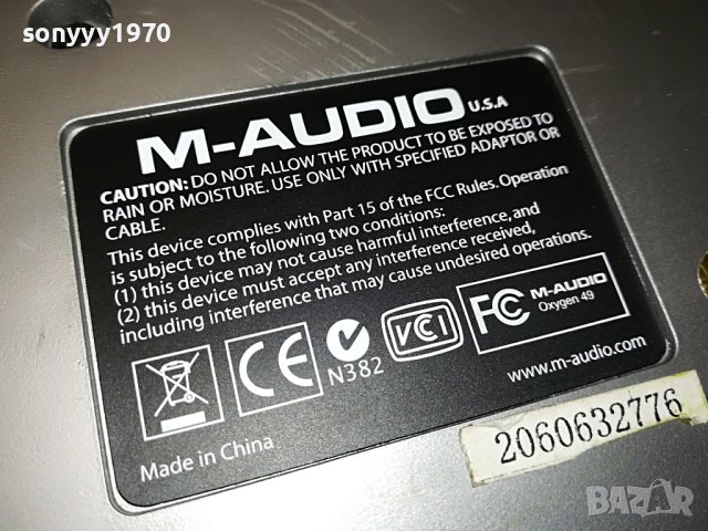M-AUDIO OXIGEN 49-ВНОС FRANCE 2305231114L, снимка 7 - Синтезатори - 40796318