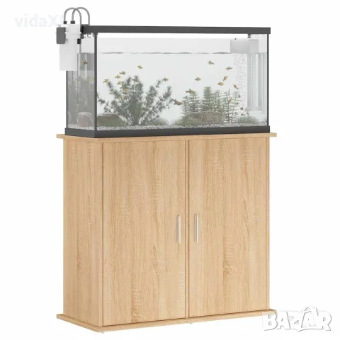 vidaXL Стойка за аквариум, дъб сонома, 81x36x73 см, инженерно дърво, снимка 3 - Аквариуми - 56148093