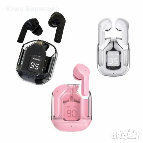 Безжични Bluetooth слушалки с LED дисплей и вграден микрофон