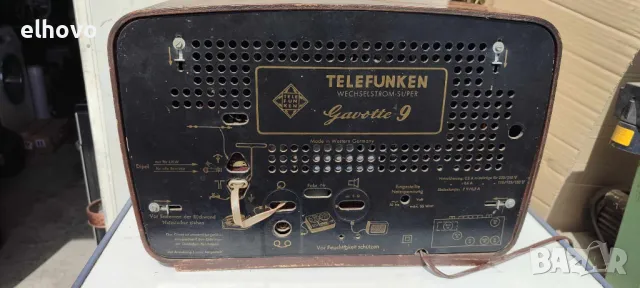 Старо лампово радио Telefunken Gavotte 9, снимка 5 - Антикварни и старинни предмети - 49660657