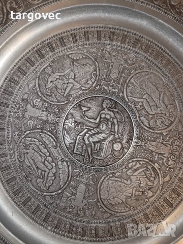 Старинен калаен поднос, снимка 3 - Декорация за дома - 41848057