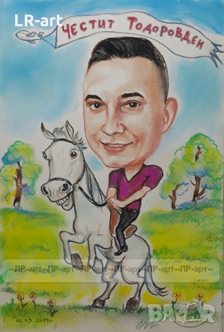 КАРИКАТУРИ,  ШАРЖ с пастели и моливи,ръчно рисувани  от снимка по ваш избор., снимка 14 - Картини - 36074806