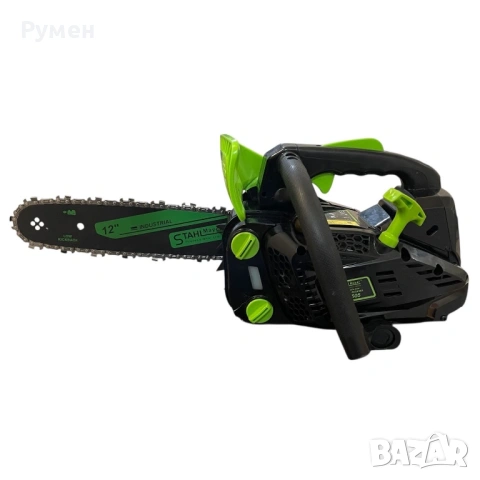 Мини бензинова резачка за кастрене  STAHLMAYER 25.4cc , 30см шина , 2 вериги, снимка 2 - Моторни триони/резачки - 53108028