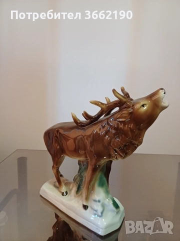 Старинен порцеланов елен, снимка 3 - Декорация за дома - 52498156