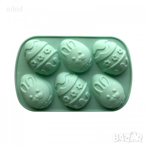 6 големи яйца яйце силиконов молд форма гипс сапун шоколад декор