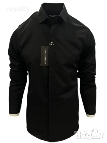 Dolce & Gabbana Нова Черна Стилна Мъжка Риза 