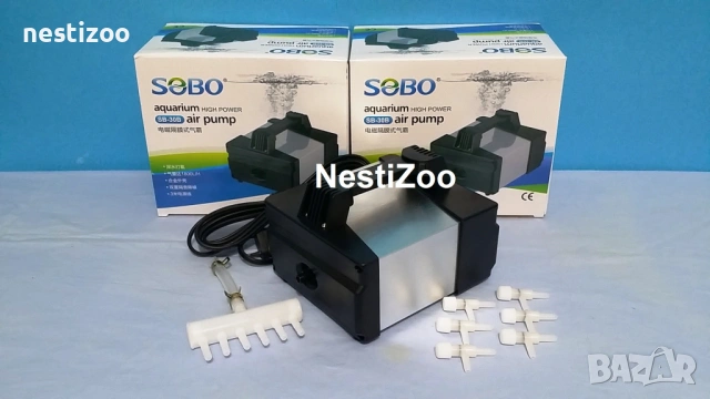 Професионален Компресор За Аквариуми-1800л/час 6 Изхода, снимка 3 - Оборудване за аквариуми - 53299789