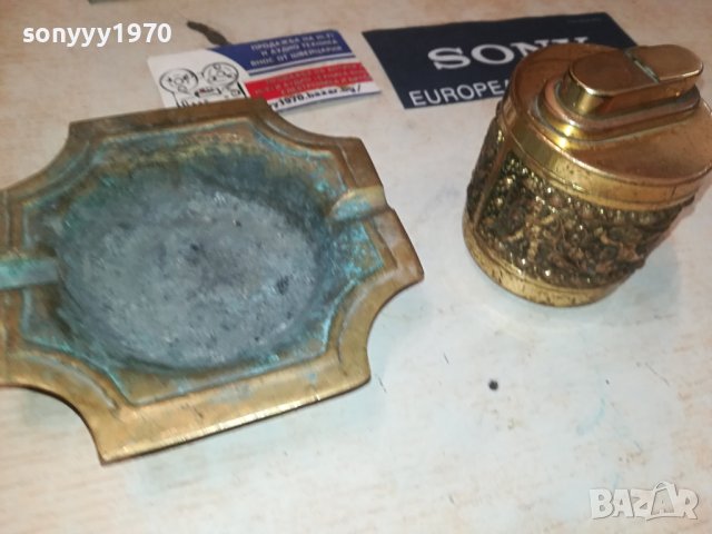 ПЕПЕЛНИК И ЗАПАЛКА-МЕД МЕСИНГ ОТ ФРАНЦИЯ M2607231631, снимка 5 - Колекции - 41666867