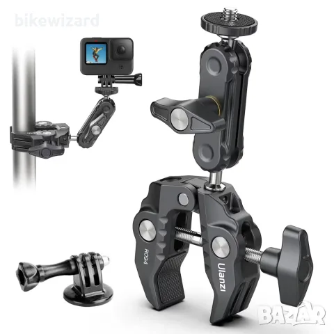 Универсална скоба Super Clamp Crab 360° с двойна сферична глава за камера НОВА