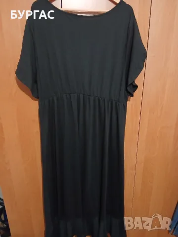 3xl Черна дълга трикотажна рокля напълно запазена, снимка 3 - Рокли - 56056358