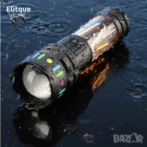 LED мощен фенер YEMAO YM-A5 – 3000 лумена, ZOOM и PowerBank, снимка 3 - Лед осветление - 53371726