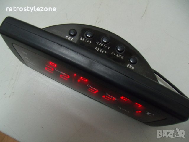 № 7098 настолен LED дигитален часовник CAIXING  - модел СХ 868  - работещ , 220 V, снимка 3 - Други - 41970163