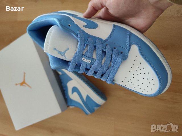 Nike Air Jordan 1 Low UNC Blue Сини Бели Обувки Маратонки Размер 40 Нови Оригинални Обувки Найк, снимка 2 - Маратонки - 40312788