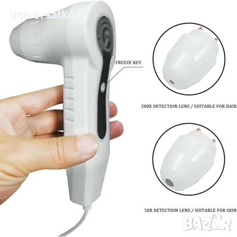 Скенер за диагностика на скалп и кожа, детектор за фоликулит, снимка 7 - Фризьорски принадлежности - 46097115