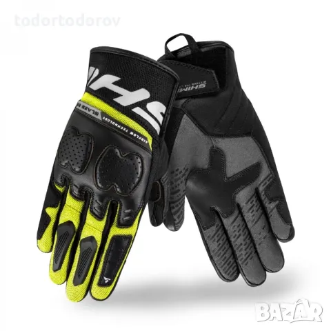 Къси мото ръкавици SHIMA BLAZE FLUO,карбонови протектори, снимка 1