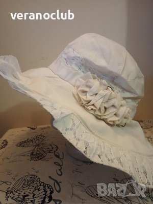 Кокетна капела Лукс от памучен плат, снимка 7 - Шапки - 39857499