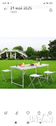 Сгъваема къмпинг маса с 4ри стола , снимка 2 - Други - 47532289