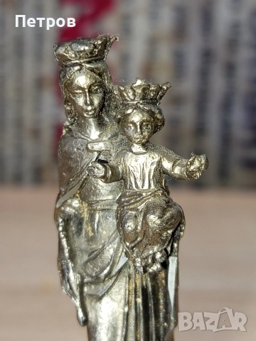 Статуетка "Дева Мария с младенеца", снимка 3 - Антикварни и старинни предмети - 52817341