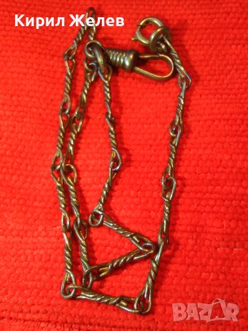 СТАР СТОМАНЕН КЮСТЕК За ДЖОБЕН ЧАСОВНИК ВЕРИЖКА СИНДЖИР ЗДРАВА РЪЧНА ВИНТИДЖ ПЛЕТКА 26276, снимка 6 - Антикварни и старинни предмети - 39856486