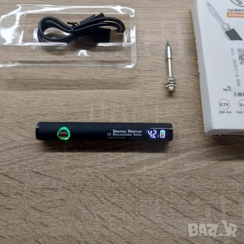 Преносим цифров поялник, регулиране на температурата, USB-C зареждане, снимка 10 - Друга електроника - 53303514