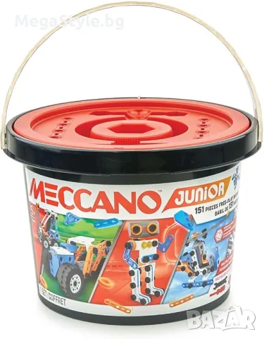  Детски образователен конструктор Meccano Junior - 150+ Pieces Free-Play Bucket, снимка 6 - Конструктори - 56294874