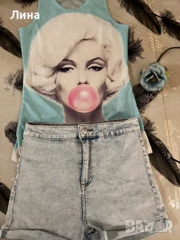 Лот къси дънки и потник 