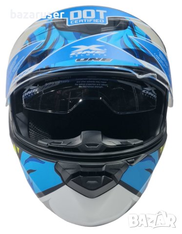 Нова Мото Каска -№245 X-ONE -Helmets- синя -А3785 -M, снимка 3 - Аксесоари и консумативи - 44239391