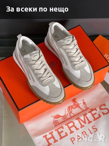 Hermes Дамски Сиви Маратонки👟Дамски Спортни Обувки В Сив Цвят Хермес Код E1060, снимка 5 - Маратонки - 52206875