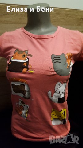 Тениска щампа котки суши, снимка 3 - Тениски - 35896733