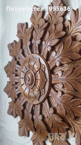 Дърворезба, розета за таван, снимка 2 - Декорация за дома - 35788701