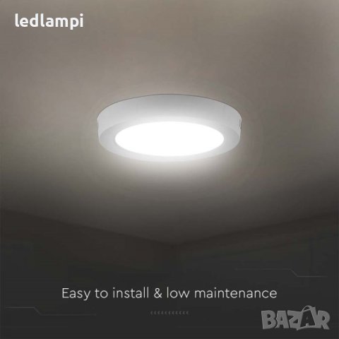 LED Луна 24W Кръг Открит Монтаж SLIM - ИЗГОДНА ЦЕНА, снимка 3 - Лед осветление - 41264151