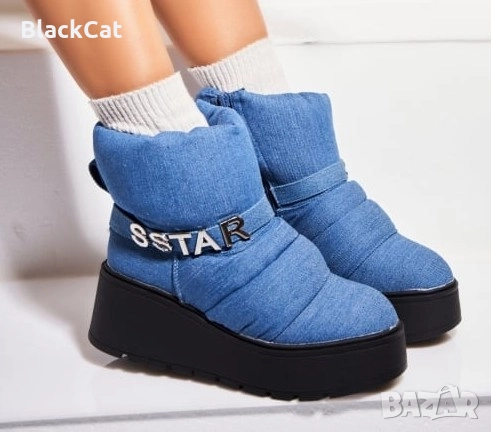 Дънкови Боти, снимка 2 - Дамски боти - 52416403