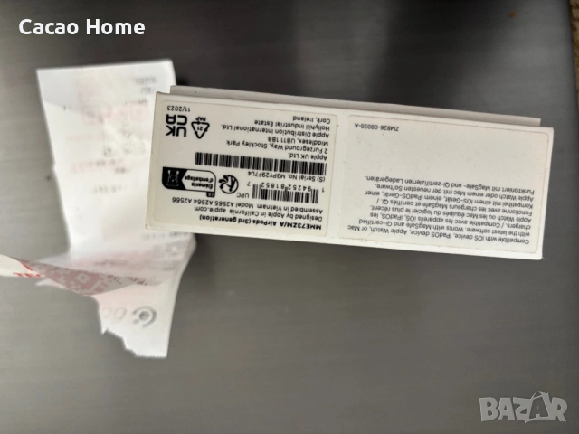 Оригинални AirPods 3 с кутия и бележка от Технополис , снимка 5 - Безжични слушалки - 53810034